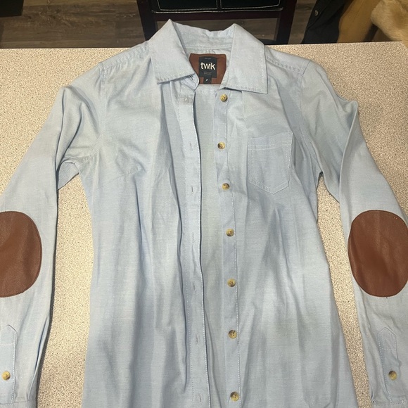 Twik Size Small Blue Dress Shirt - Picture 4 of 4
